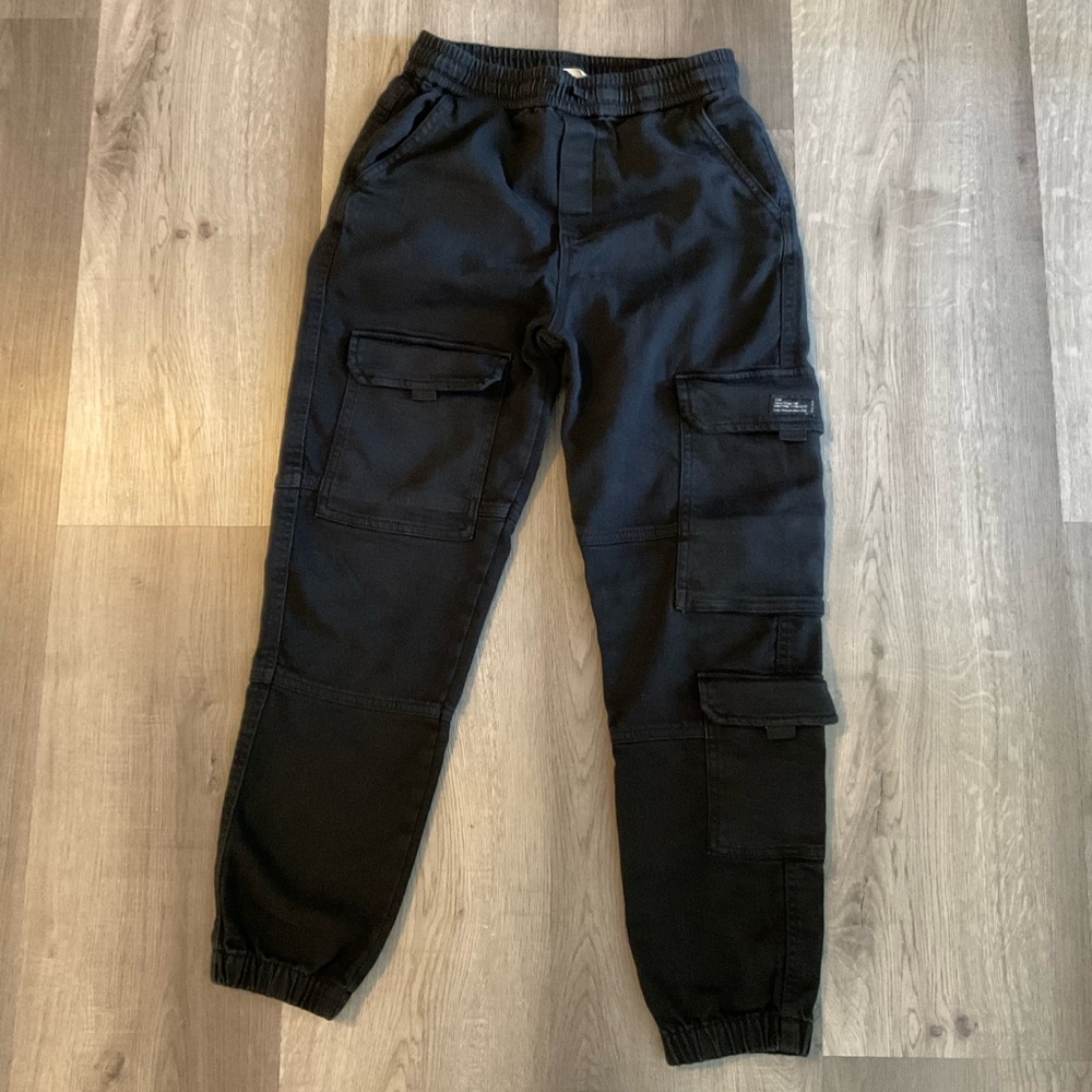 Zara Black Elastic Waist Pants